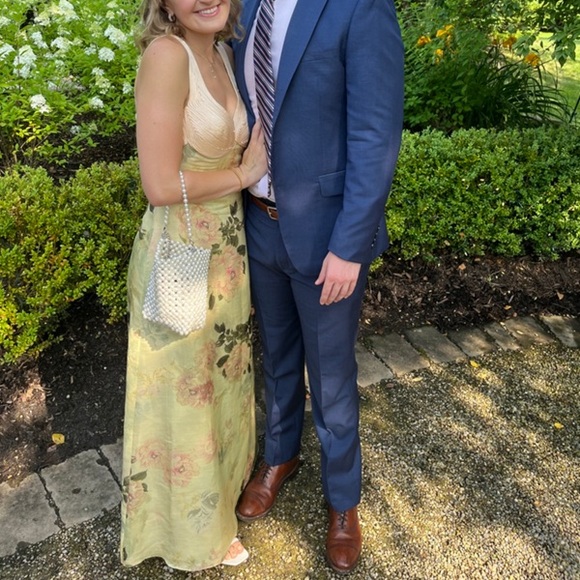 geisha designs Dresses & Skirts - GEISHA DESIGNS Floral Maxi Slip Dress in Light Yellow M